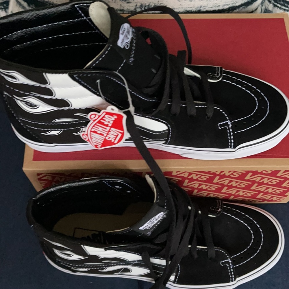 Vans Sk8-Hi Flame Black/White WMNS - Picture 3 of 16